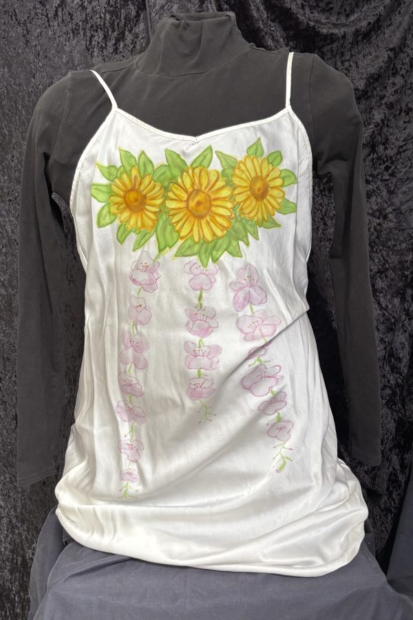 Pink orchids and sunflower chemise